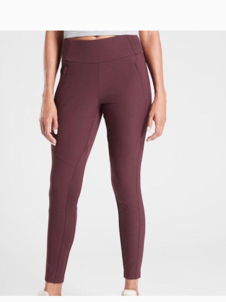 Athleta Headlands Hybrid Trek Tight Maroon Size 14